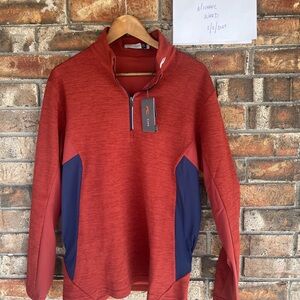 KJUS Roman Mid Layer Half Zip Cedar Red Men's Size M (EU 50)